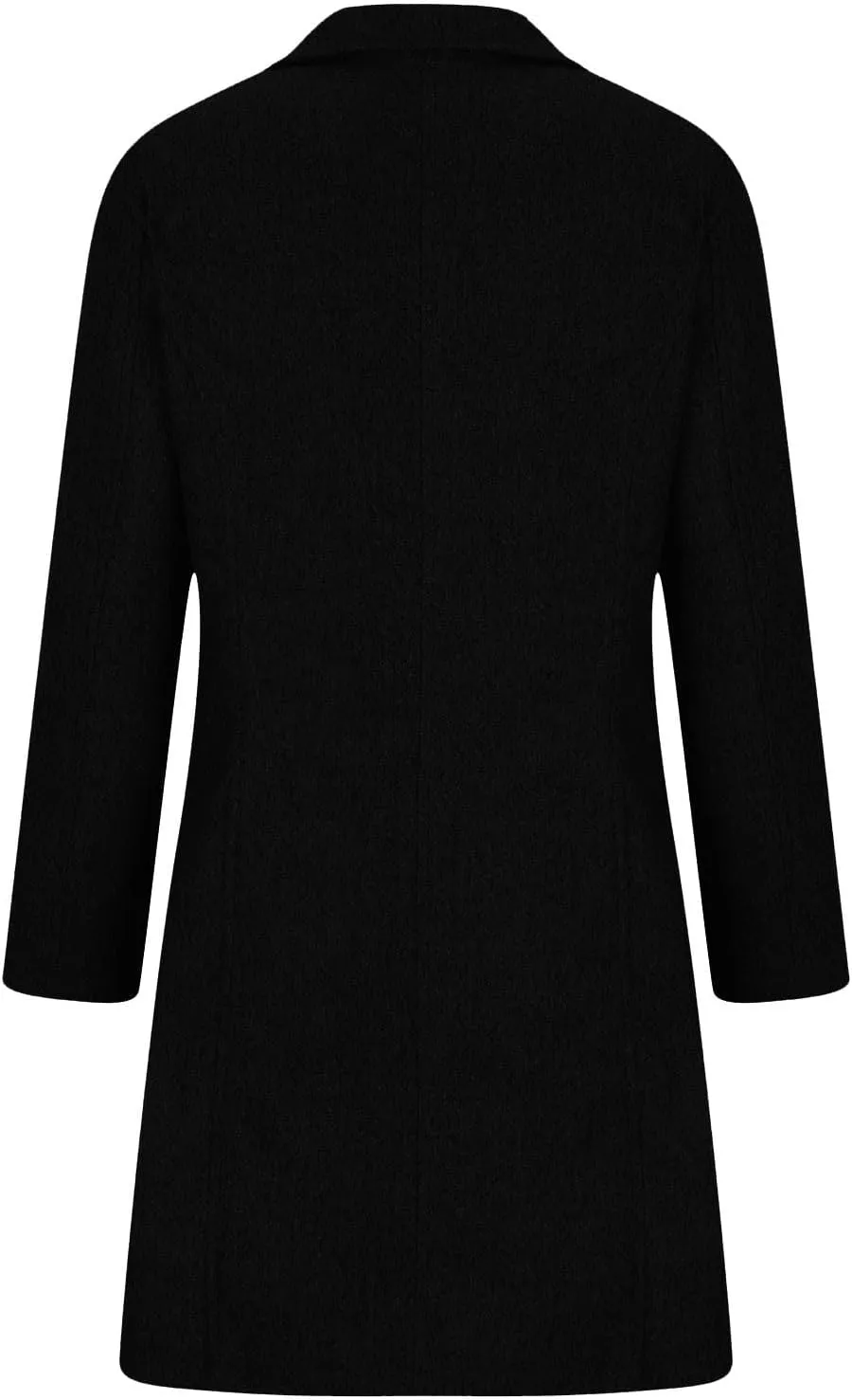 Pea Coats for Women Winter Stand Collar Trench Coats Trendy Single Breasted Tweed Jacket with Pockets Long Wool Overcoat