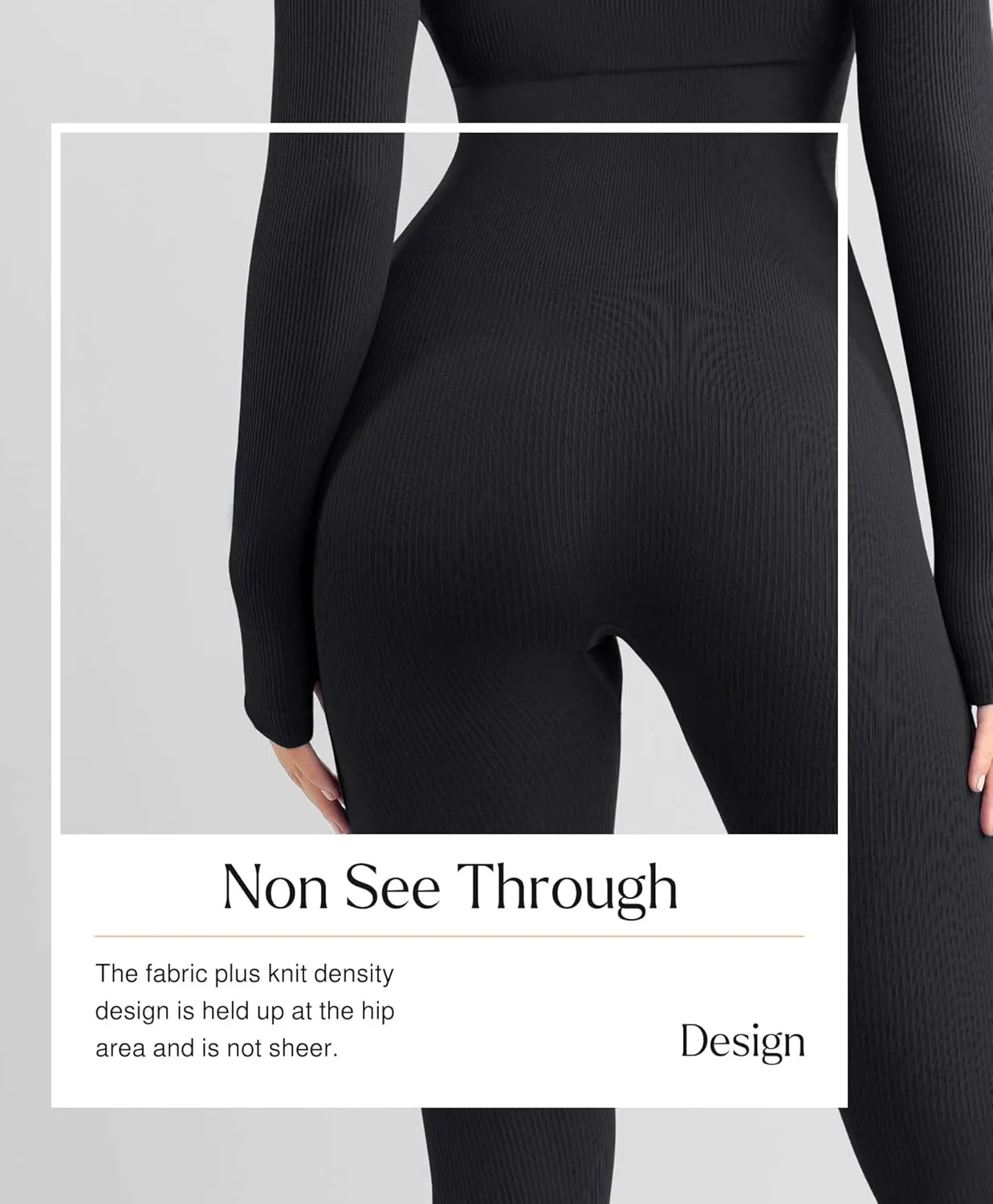 Popilush Jumpsuits for Women Long Sleeve Built-In Bra Square Neck Full Length Leggings Bodycon Stretch Workout Outfits