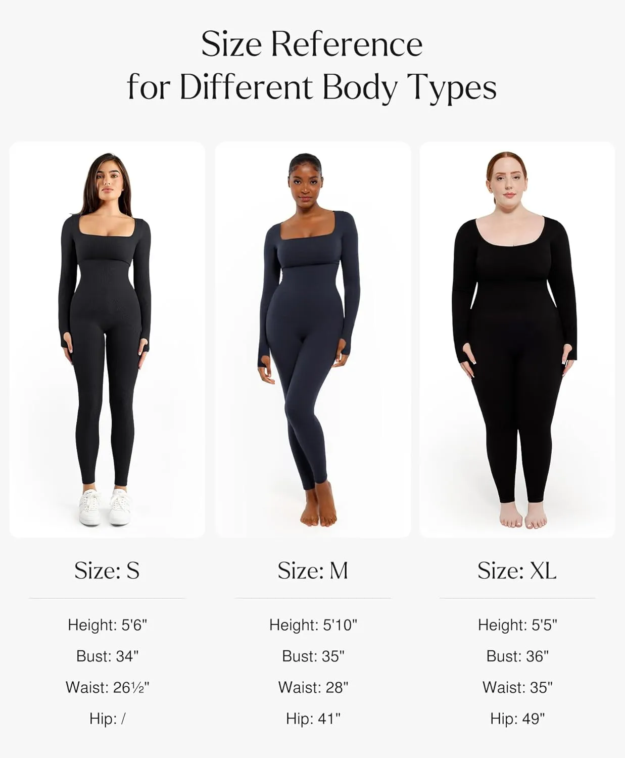Popilush Jumpsuits for Women Long Sleeve Built-In Bra Square Neck Full Length Leggings Bodycon Stretch Workout Outfits