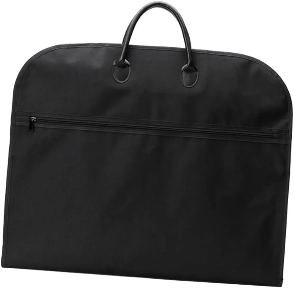 PRETYZOOM Garment Bags for Travel Oxford Material Sturdy Suit Bag Foldable Black for Business Suit Protection