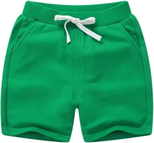 PTPUKE Toddler Kids Solid Cotton Comfort Soft Baby Sport Jogger Shorts Boys Girls Casual Pants