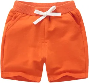 PTPUKE Toddler Kids Solid Cotton Comfort Soft Baby Sport Jogger Shorts Boys Girls Casual Pants