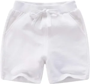 PTPUKE Toddler Kids Solid Cotton Comfort Soft Baby Sport Jogger Shorts Boys Girls Casual Pants