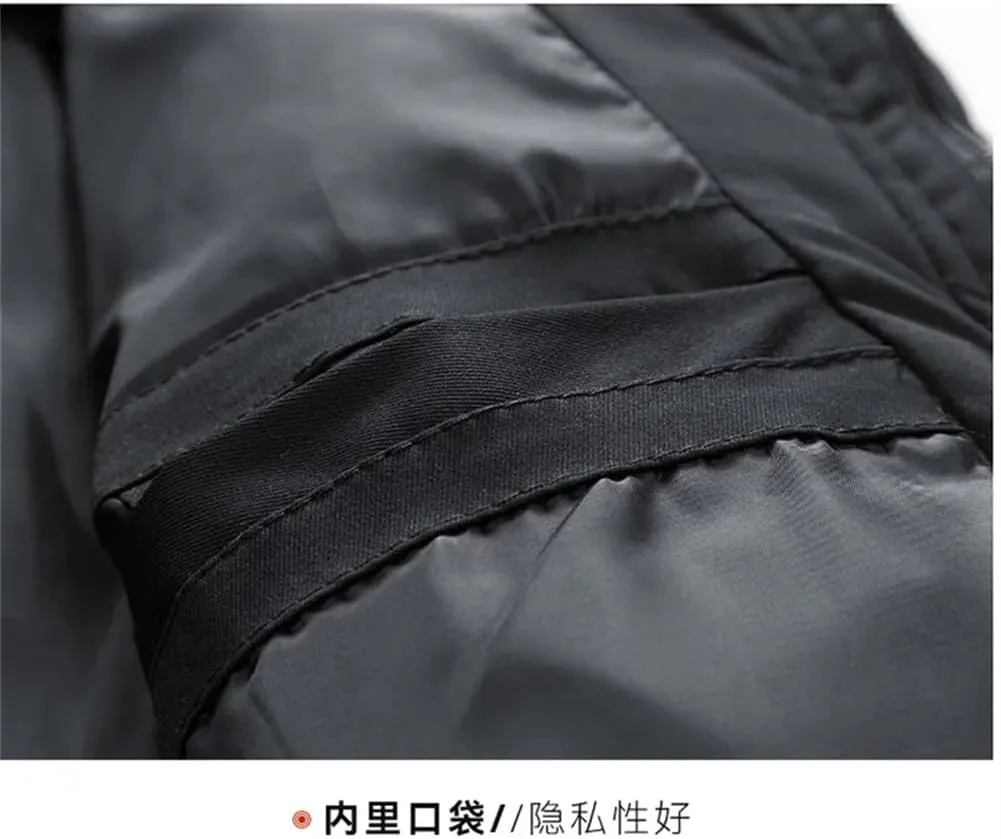 REHJJDFD Men's Down Jacket Solid Color Detachable Hat Outdoor Camping Thickening Jacket Men's Cotton-Padded Coat