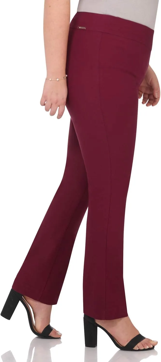 Rekucci Curvy Woman Plus Size Modern Straight Leg Pant w/Tummy Control