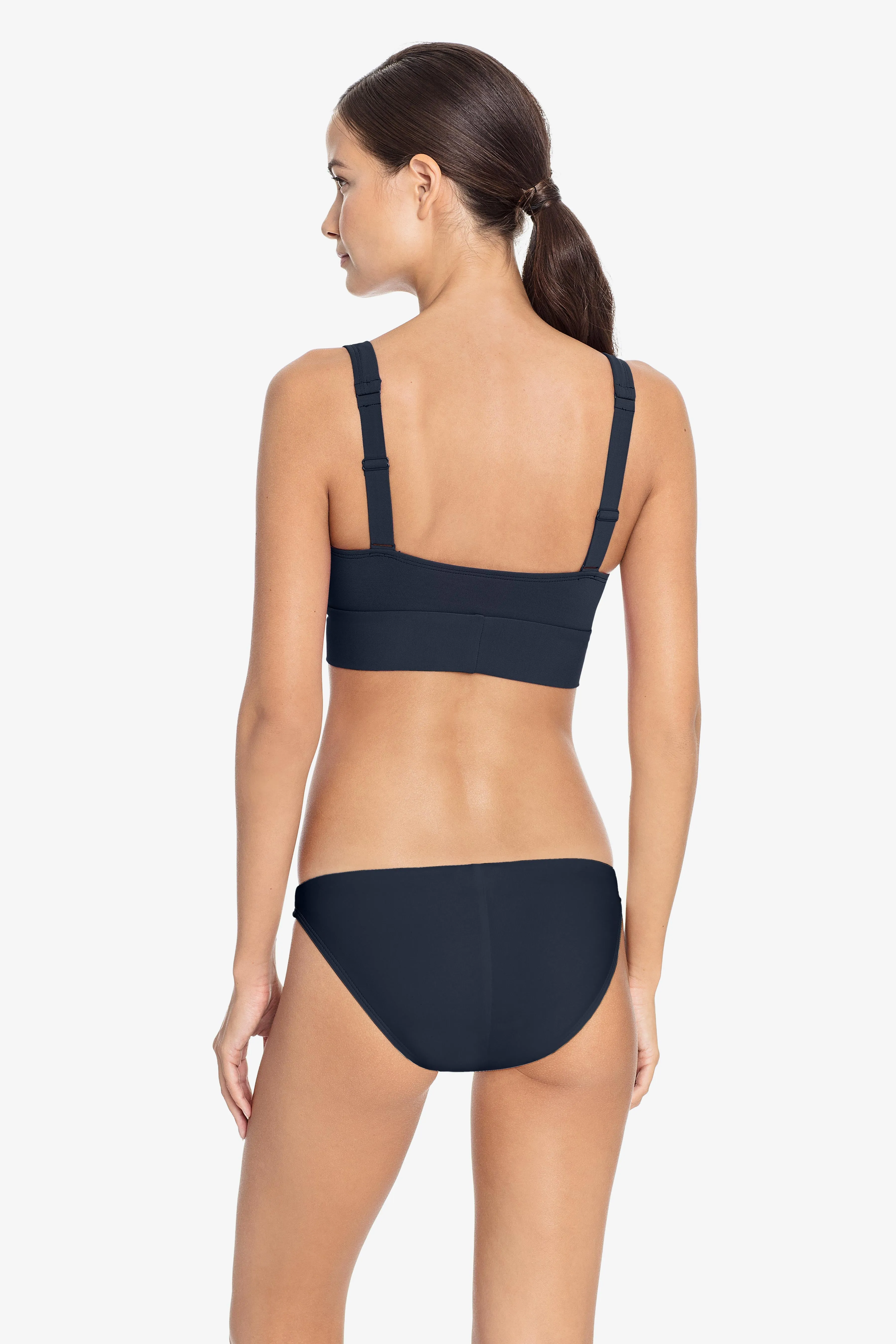 ROBIN PICCONE NAVY AVA KNOT BIKINI TOP