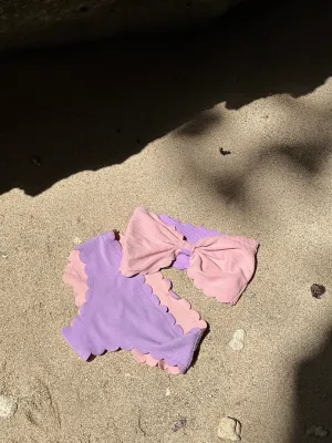 Seashell Scallop Bandeau Reversible Bikini Top