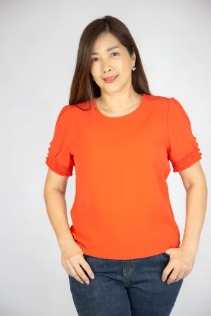 Short Sleeve Detail Blouse