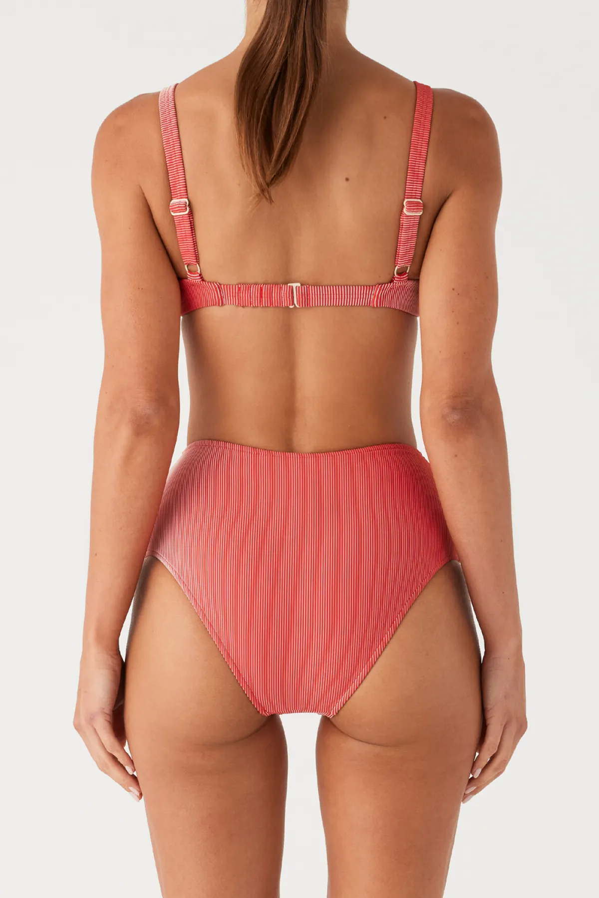 Signature Stripe High Full Brief - Chilli Red