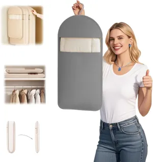 Space Saving Hanging Garment Bag with Self Compression Zipper, Heavy Duty Organizer Storage Bags, Dust Cover Closet Organizers, Closet Organizer for Coats, Suits, Jackets(Gray,Medium)