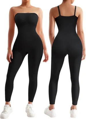 Strapless Shapewear Jumpsuit for Women Tummy Control, Seamless Full Body Shaper Bodysuit Under Dress