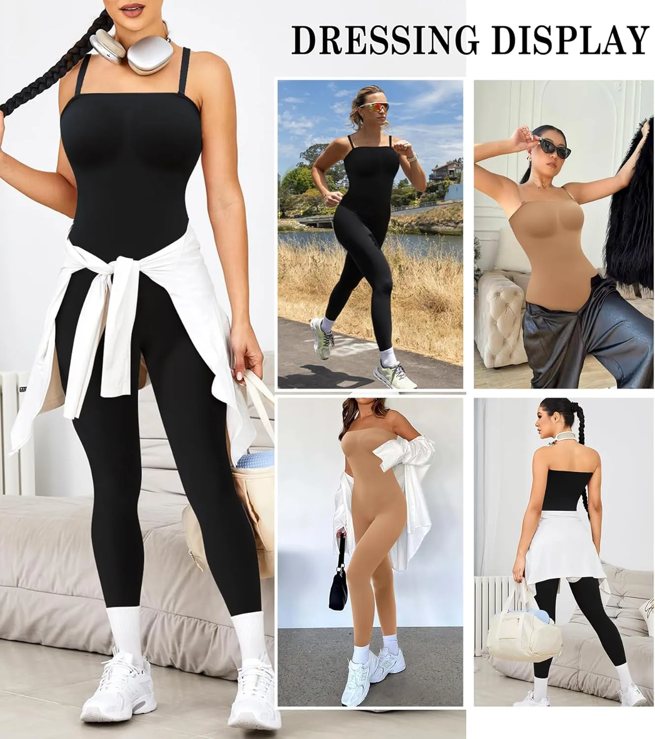 Strapless Shapewear Jumpsuit for Women Tummy Control, Seamless Full Body Shaper Bodysuit Under Dress