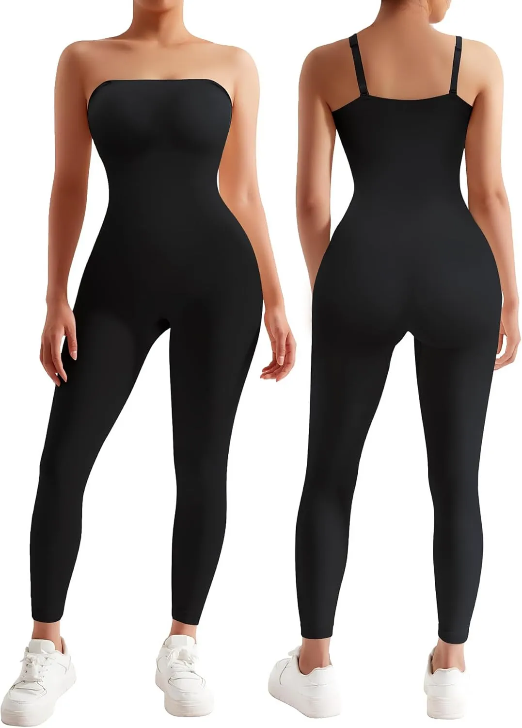 Strapless Shapewear Jumpsuit for Women Tummy Control, Seamless Full Body Shaper Bodysuit Under Dress