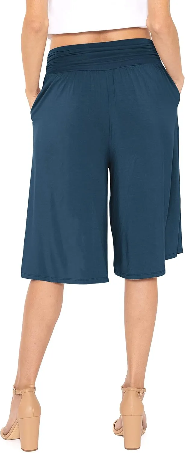 STRETCH IS COMFORT Women's Straight Leg and Flowy Gaucho Pants with Pockets | Small-5X