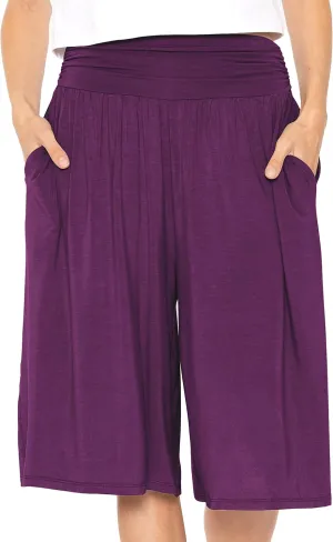 STRETCH IS COMFORT Women's Straight Leg and Flowy Gaucho Pants with Pockets | Small-5X