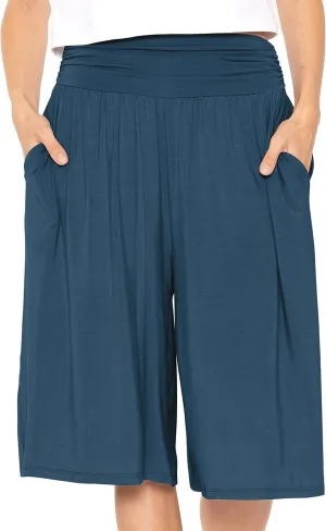 STRETCH IS COMFORT Women's Straight Leg and Flowy Gaucho Pants with Pockets | Small-5X
