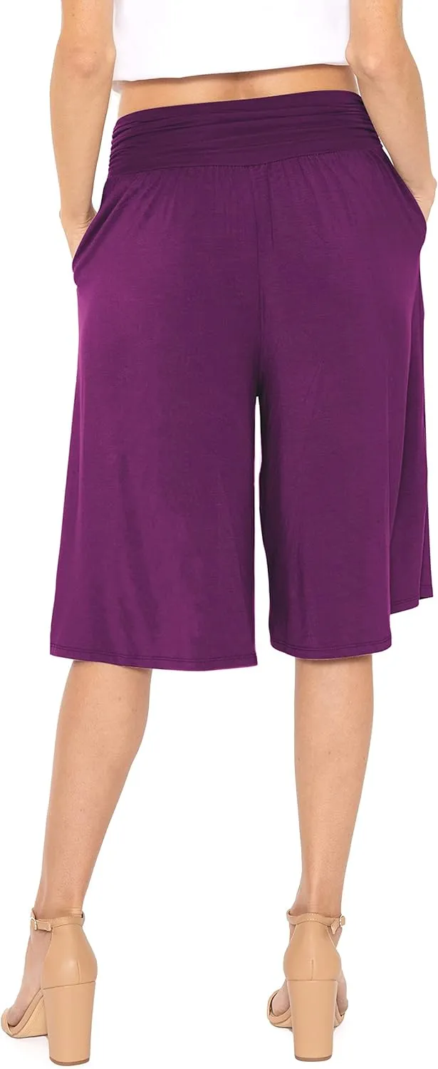 STRETCH IS COMFORT Women's Straight Leg and Flowy Gaucho Pants with Pockets | Small-5X