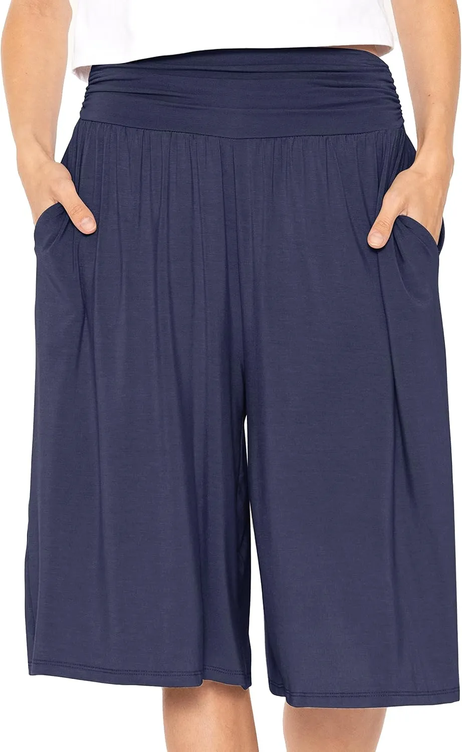 STRETCH IS COMFORT Women's Straight Leg and Flowy Gaucho Pants with Pockets | Small-5X