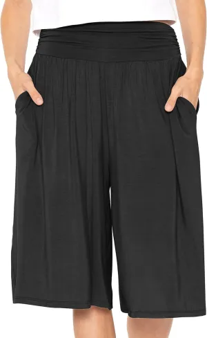 STRETCH IS COMFORT Women's Straight Leg and Flowy Gaucho Pants with Pockets | Small-5X