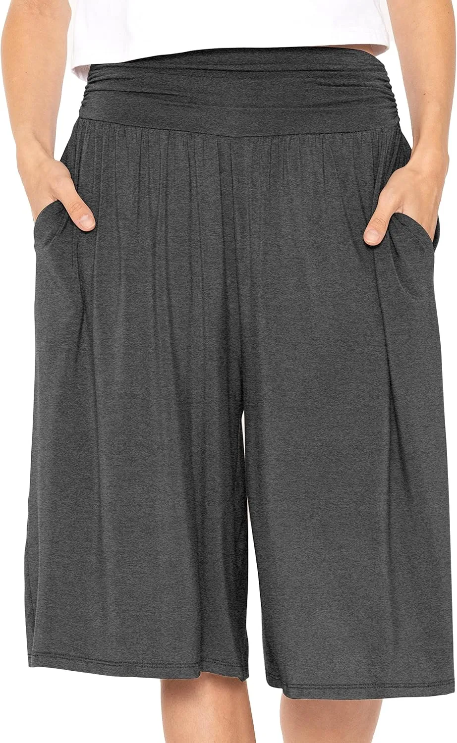 STRETCH IS COMFORT Women's Straight Leg and Flowy Gaucho Pants with Pockets | Small-5X