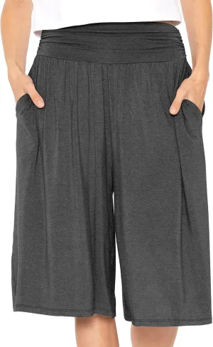 STRETCH IS COMFORT Women's Straight Leg and Flowy Gaucho Pants with Pockets | Small-5X