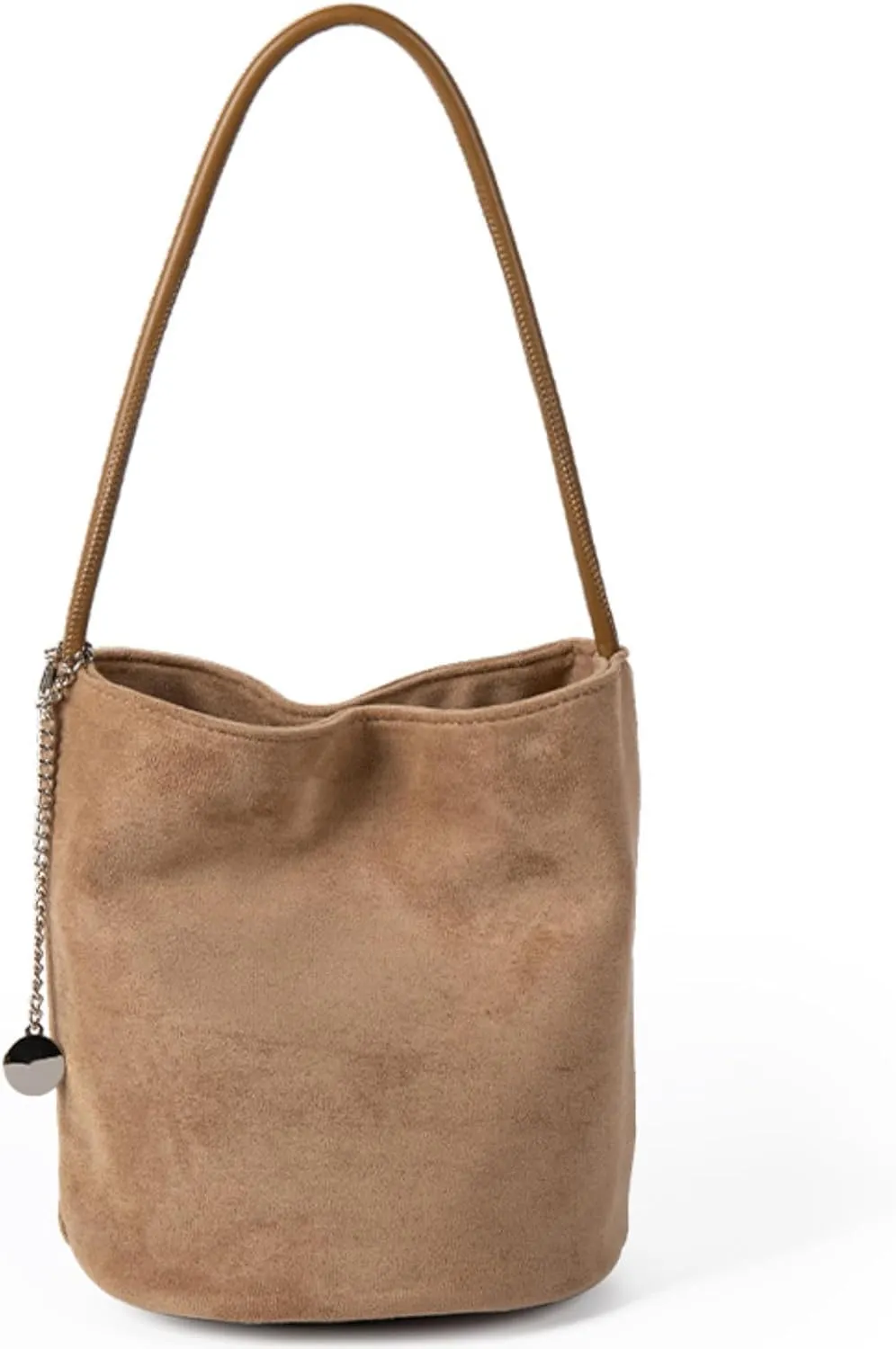 Suede Bag Brown Suede Bucket Bag Cherry Red Purse Small Shouder Purse Fall Aesthetics Purse Designer