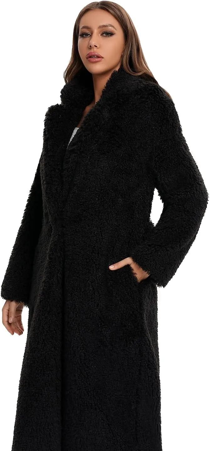SUGAR POISON Women Faux Fur Winter Coats With Belt