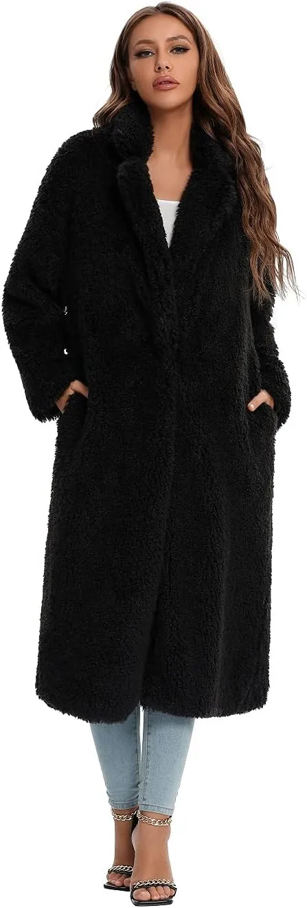 SUGAR POISON Women Faux Fur Winter Coats With Belt