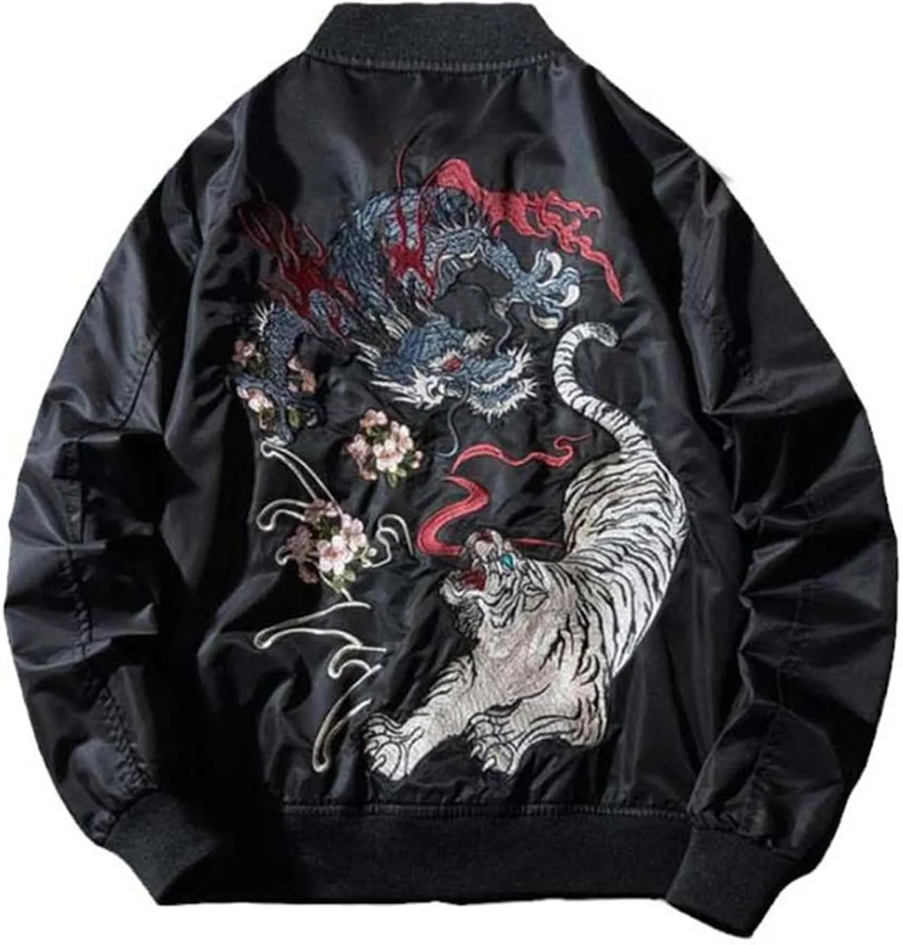 Sukajan Jacket Men Yokosuka Japan Embroidered Ma-1 Coat Dragon Tiger Baseball Cloth Spring Winter