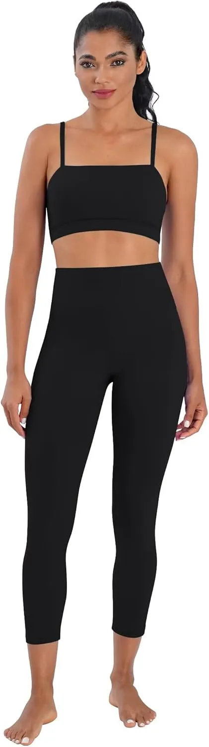 Sunzel Sunzfly Capri Leggings for Women, High Waisted Yoga Pants with Tummy Control for Workout Running Gym