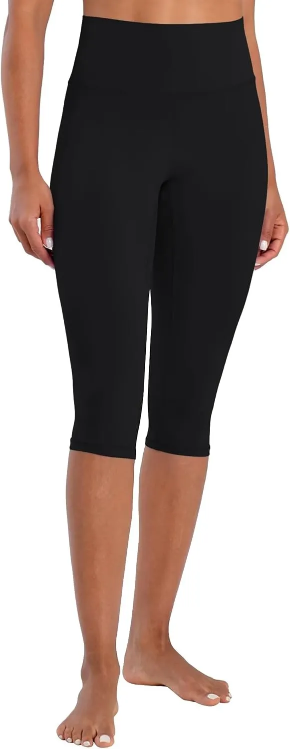 Sunzel Sunzfly Capri Leggings for Women, High Waisted Yoga Pants with Tummy Control for Workout Running Gym
