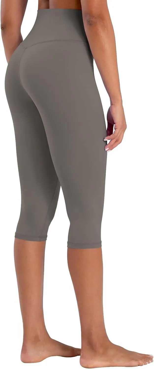 Sunzel Sunzfly Capri Leggings for Women, High Waisted Yoga Pants with Tummy Control for Workout Running Gym