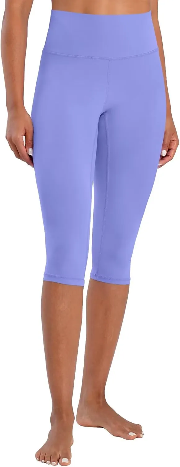 Sunzel Sunzfly Capri Leggings for Women, High Waisted Yoga Pants with Tummy Control for Workout Running Gym