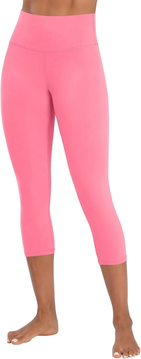 Sunzel Sunzfly Capri Leggings for Women, High Waisted Yoga Pants with Tummy Control for Workout Running Gym
