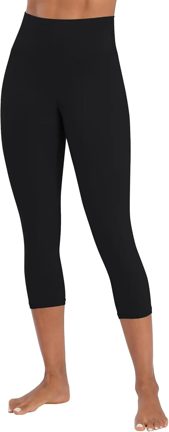 Sunzel Sunzfly Capri Leggings for Women, High Waisted Yoga Pants with Tummy Control for Workout Running Gym