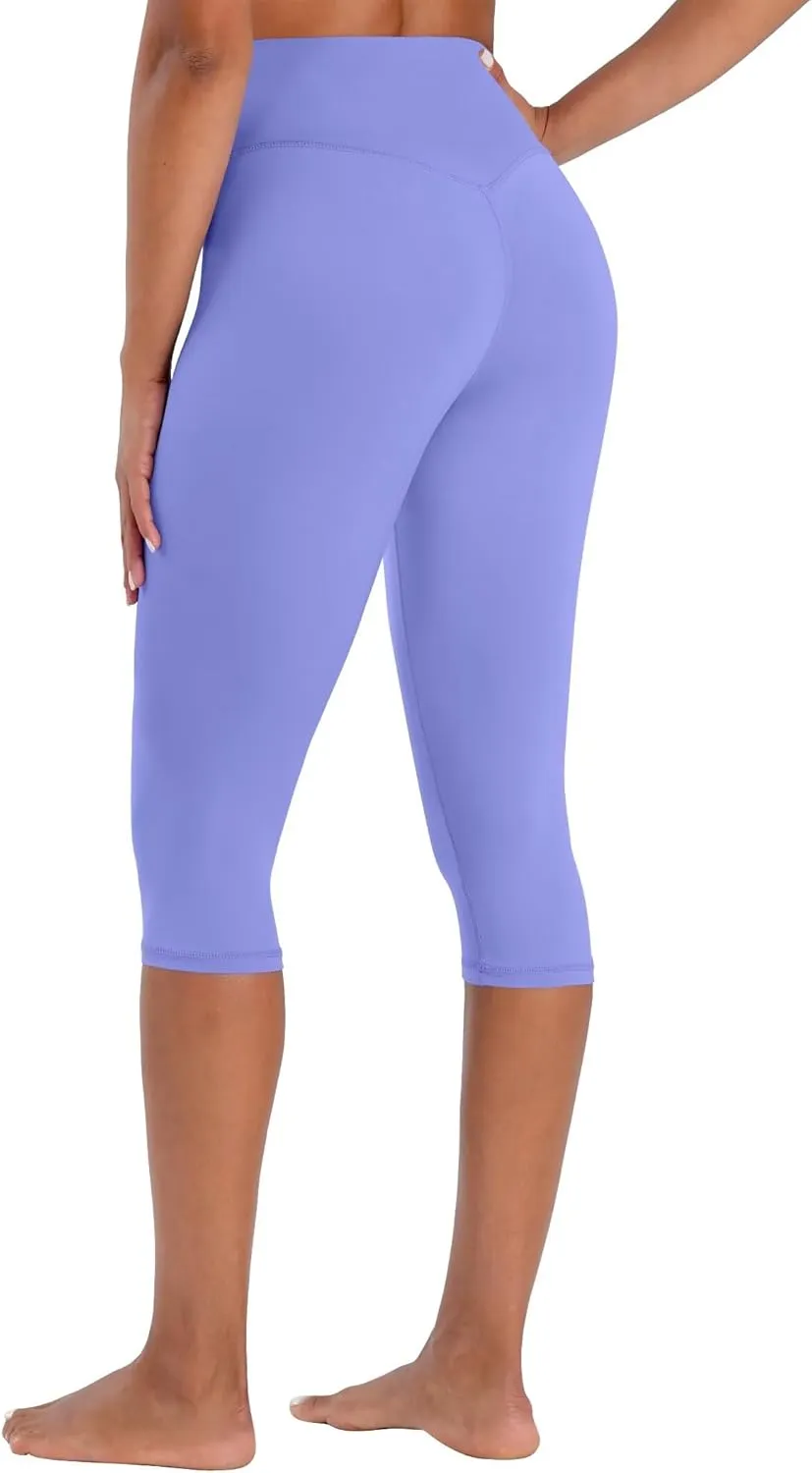 Sunzel Sunzfly Capri Leggings for Women, High Waisted Yoga Pants with Tummy Control for Workout Running Gym
