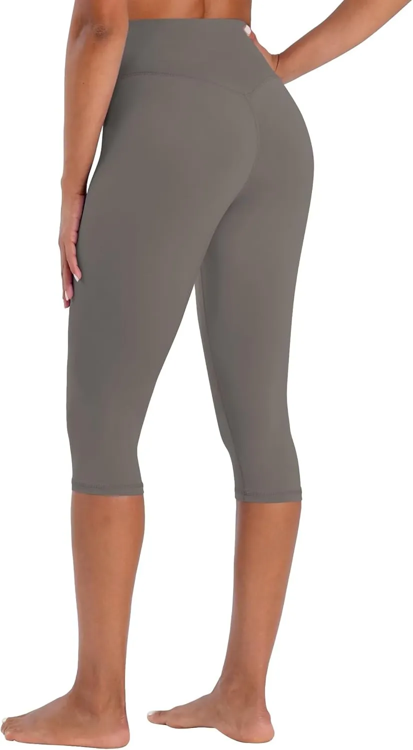 Sunzel Sunzfly Capri Leggings for Women, High Waisted Yoga Pants with Tummy Control for Workout Running Gym