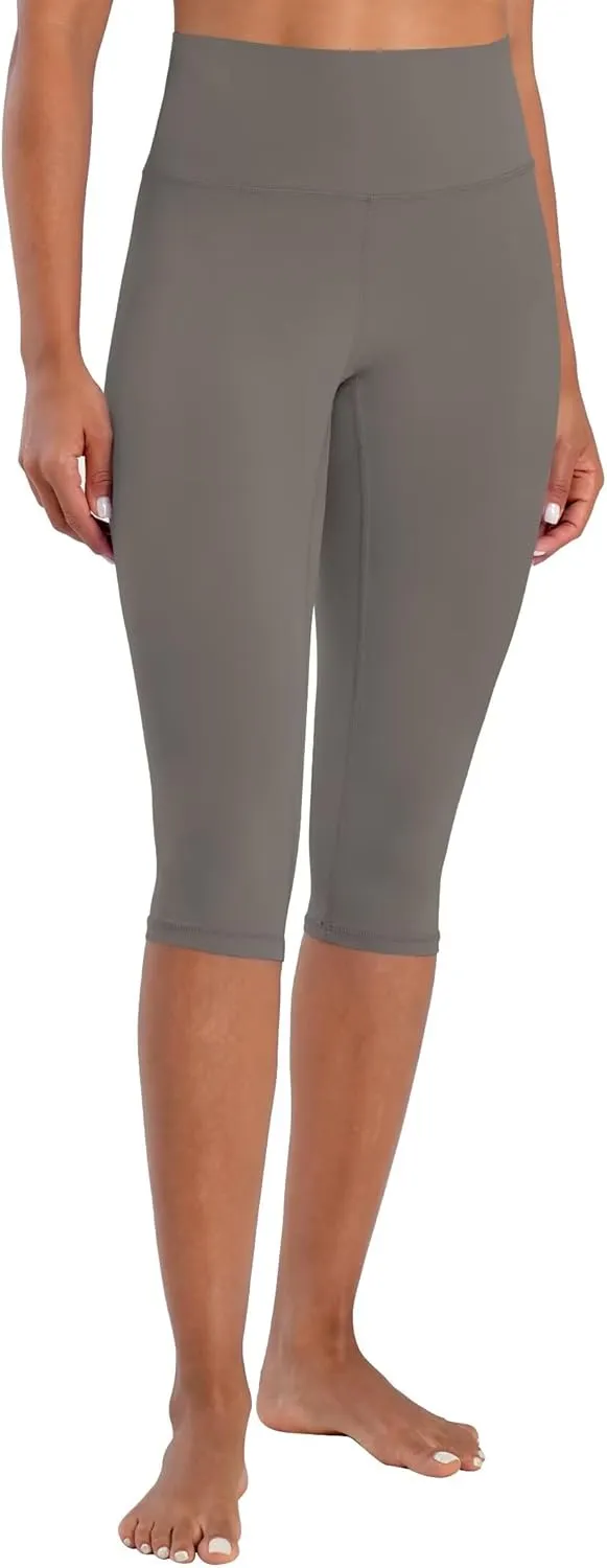 Sunzel Sunzfly Capri Leggings for Women, High Waisted Yoga Pants with Tummy Control for Workout Running Gym