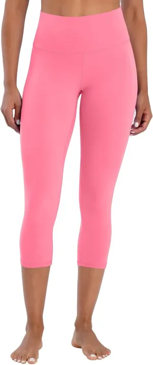 Sunzel Sunzfly Capri Leggings for Women, High Waisted Yoga Pants with Tummy Control for Workout Running Gym