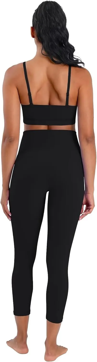 Sunzel Sunzfly Capri Leggings for Women, High Waisted Yoga Pants with Tummy Control for Workout Running Gym