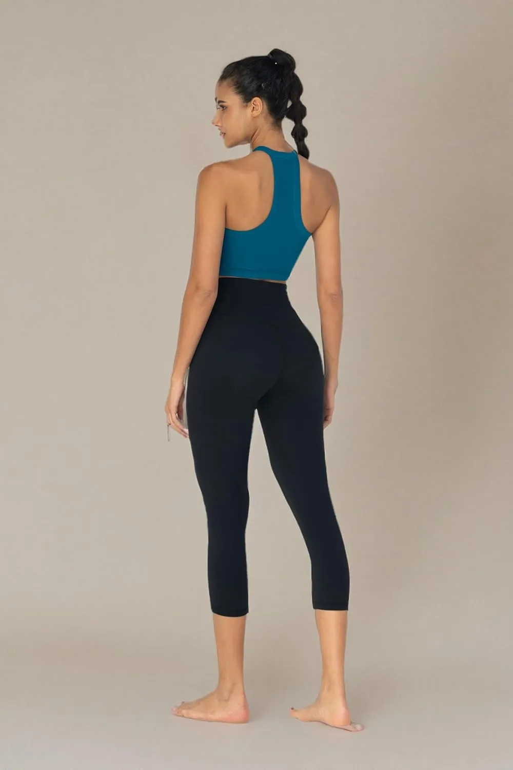 Sunzel Sunzfly Capri Leggings for Women, High Waisted Yoga Pants with Tummy Control for Workout Running Gym