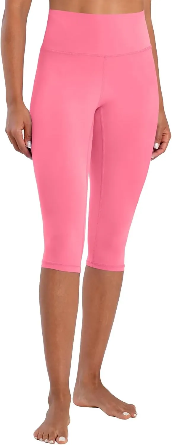 Sunzel Sunzfly Capri Leggings for Women, High Waisted Yoga Pants with Tummy Control for Workout Running Gym