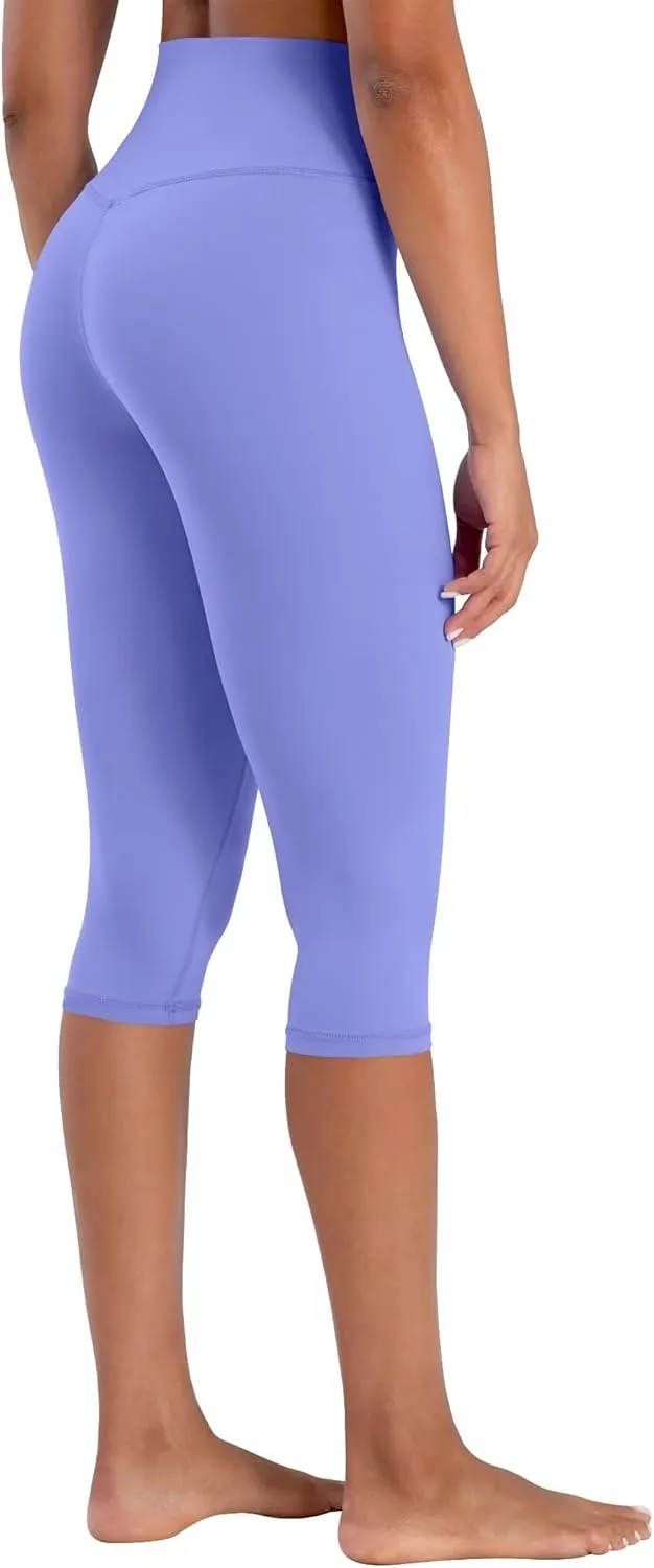 Sunzel Sunzfly Capri Leggings for Women, High Waisted Yoga Pants with Tummy Control for Workout Running Gym