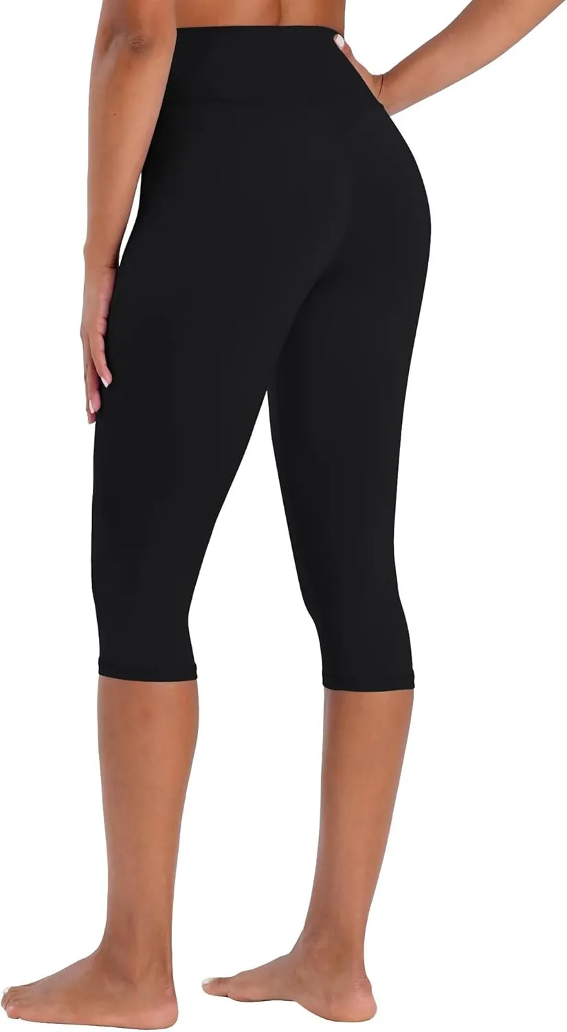 Sunzel Sunzfly Capri Leggings for Women, High Waisted Yoga Pants with Tummy Control for Workout Running Gym