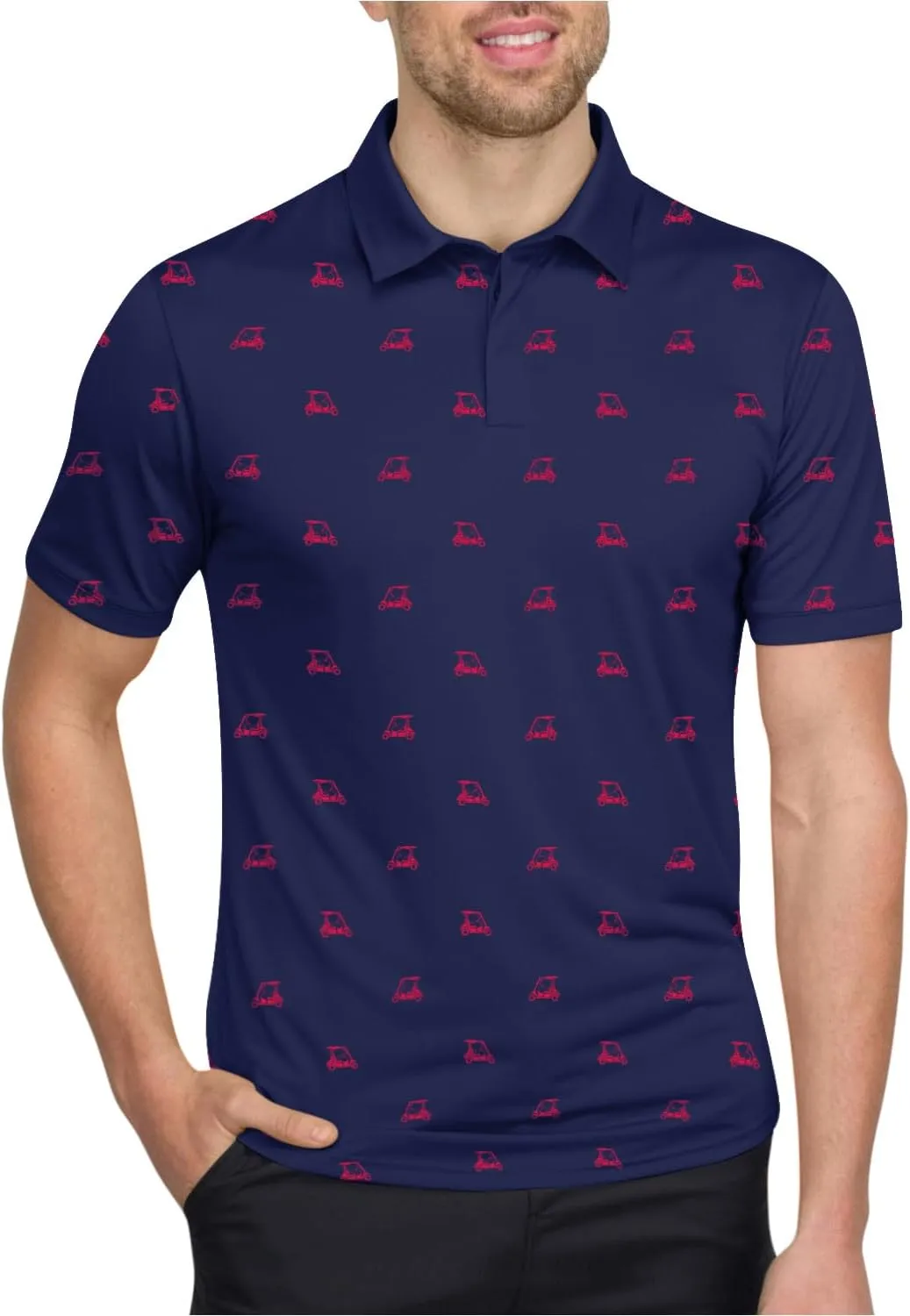 Three Sixty Six Quick Dry Golf Shirts for Men - Moisture Wicking Short-Sleeve Casual Polo Shirt