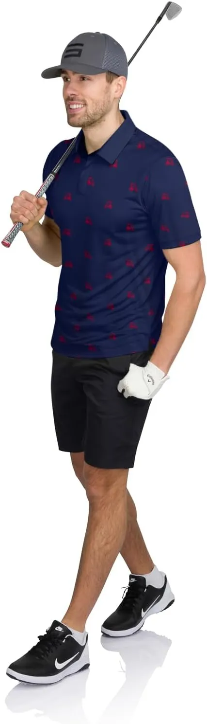Three Sixty Six Quick Dry Golf Shirts for Men - Moisture Wicking Short-Sleeve Casual Polo Shirt