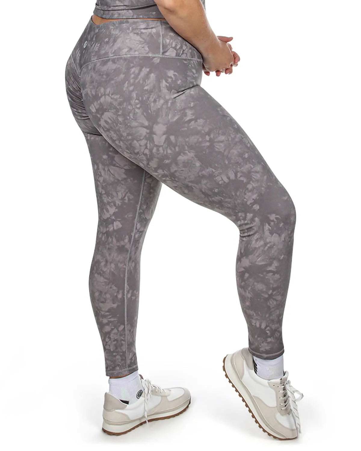 Tie Dye Print Scrunch Butt Stitch Athletic Legging