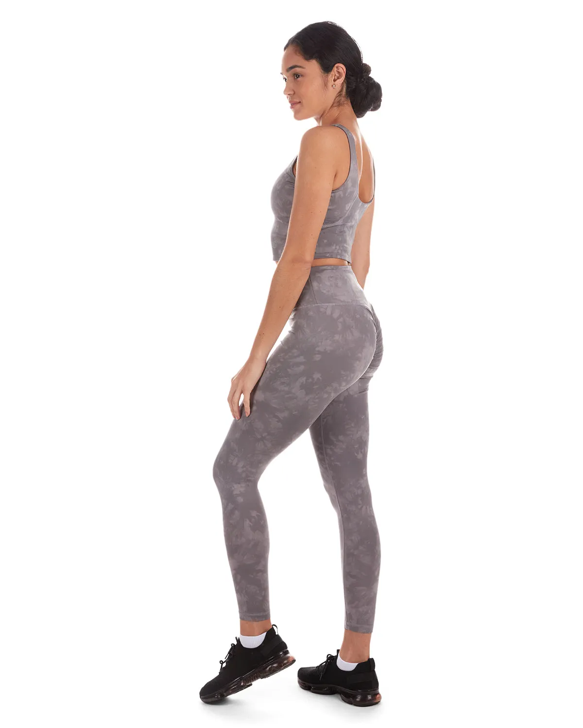 Tie Dye Print Scrunch Butt Stitch Athletic Legging