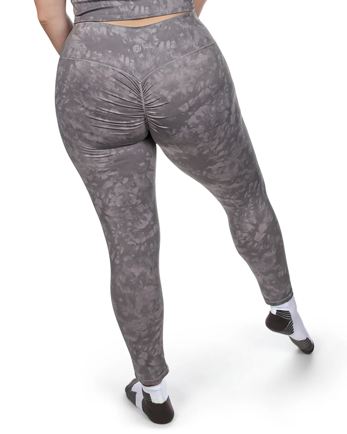 Tie Dye Print Scrunch Butt Stitch Athletic Legging