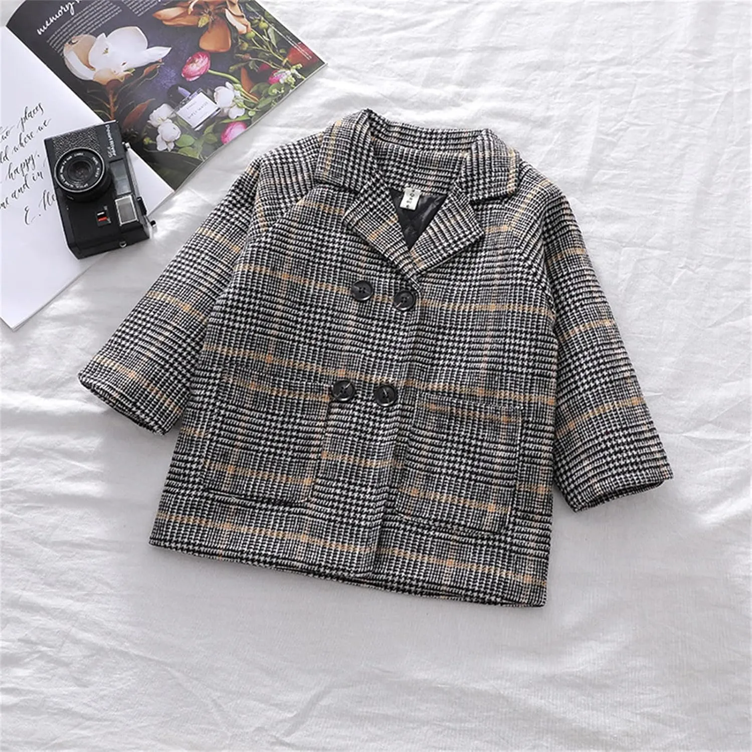 Toddler Baby Girl Winter Coat Dress Coat Warm Jacket Long Sleeve Button Trench Coat Kids Peacoat Outwear Clothes
